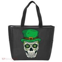 St Patrick's Day Sugar Skull Day Of Dead Saint Patricks Tote Bag thumb 0
