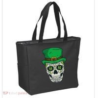 St Patrick's Day Sugar Skull Day Of Dead Saint Patricks Tote Bag thumb 2