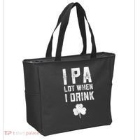 St Patricks Day Ipa Lot When I Drink Beer Funny Drinking Gift Tote Bag thumb 2