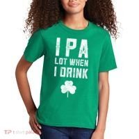 St Patricks Day Ipa Lot When I Drink Beer Funny Drinking Gift Kids T-Shirt thumb 2