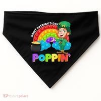 St Patrick's Day Push Pop Leprechaun USA-Made Doggie Bandana thumb 0