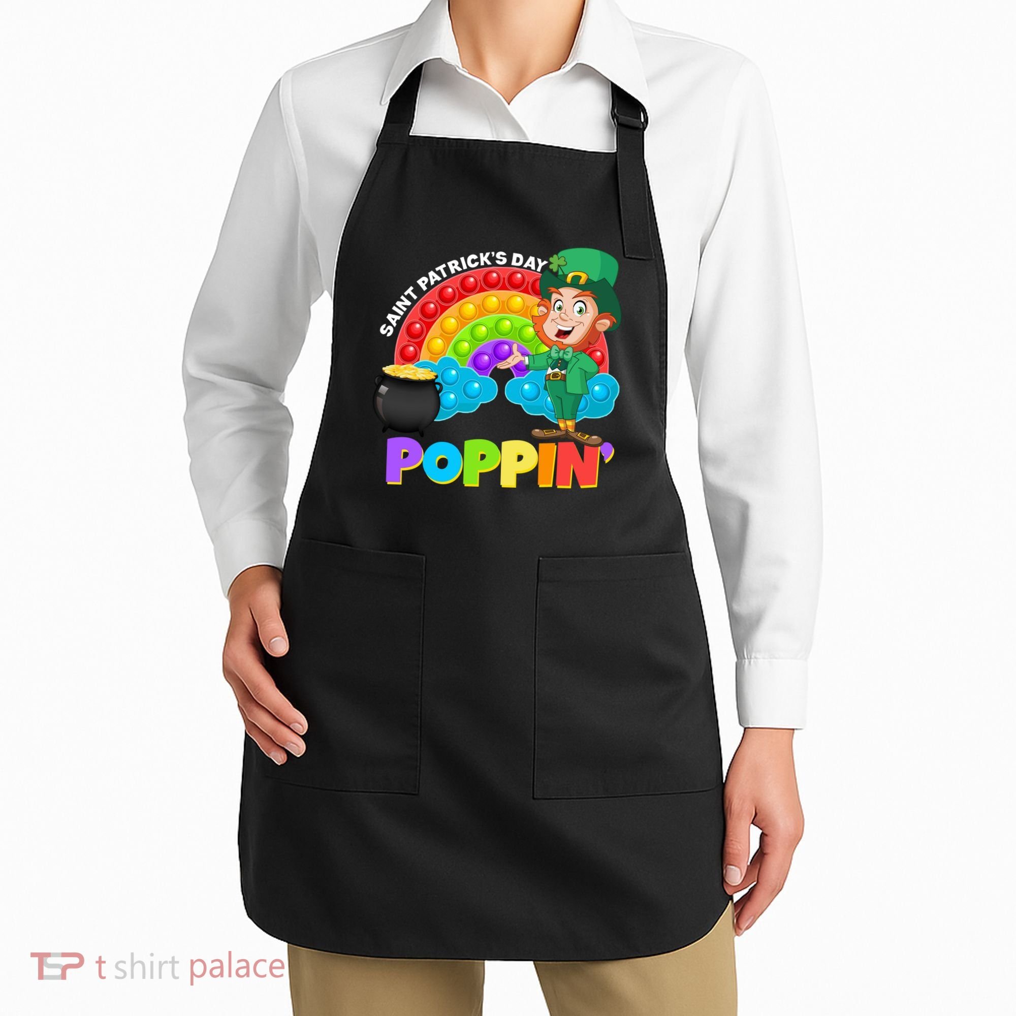St Patrick's Day Push Pop Leprechaun Apron
