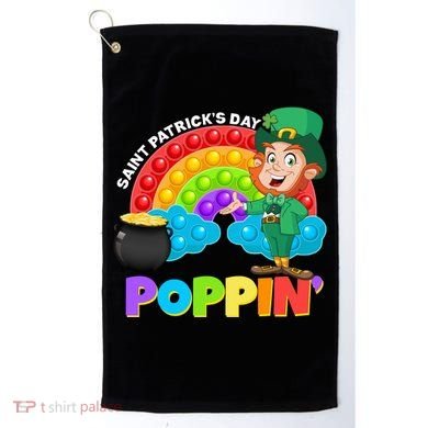 St Patrick's Day Push Pop Leprechaun Golf Towel