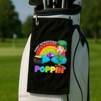 St Patrick's Day Push Pop Leprechaun Golf Towel thumb 2