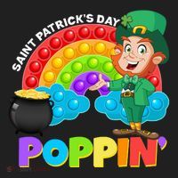 St Patrick's Day Push Pop Leprechaun Golf Towel thumb 3