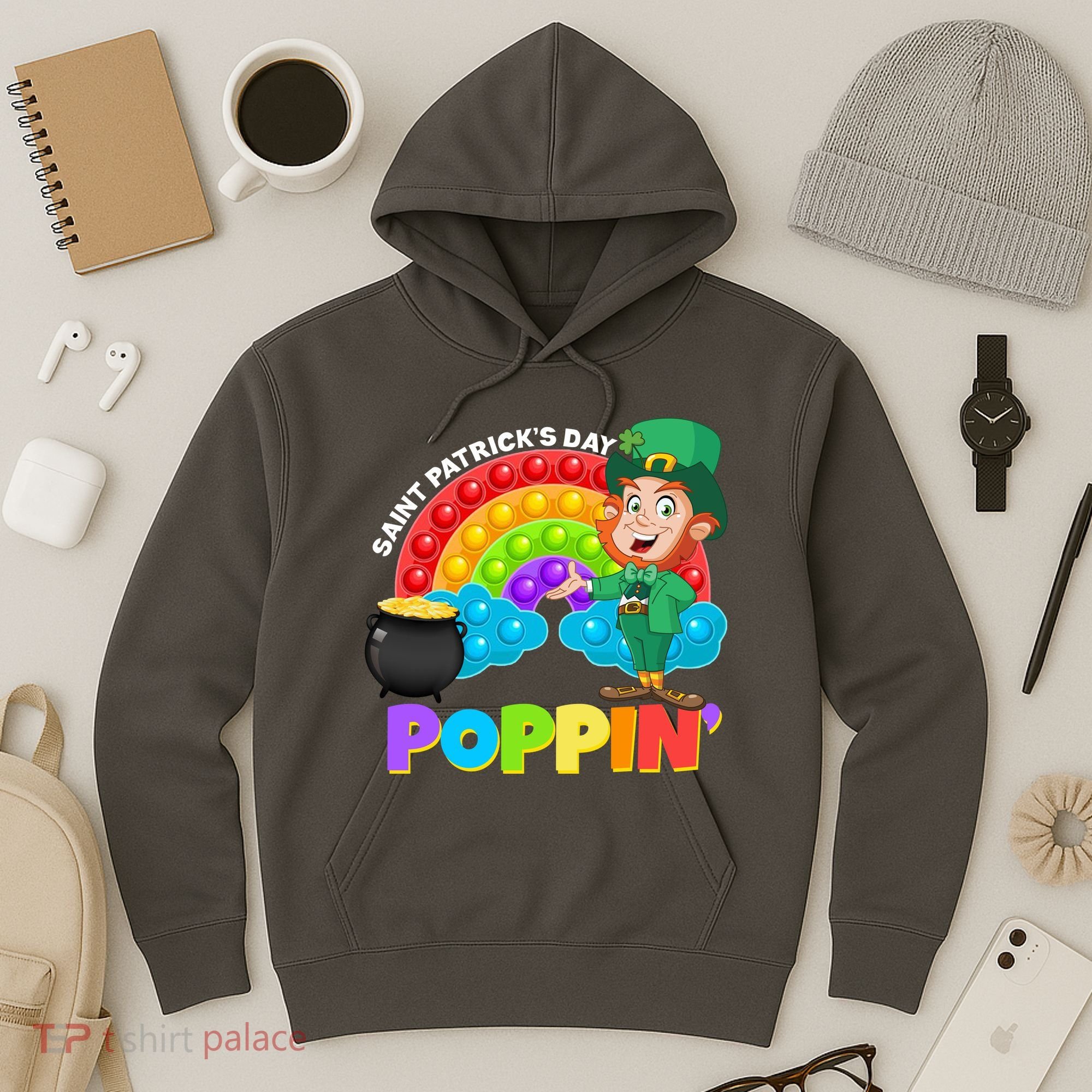 St Patrick's Day Push Pop Leprechaun Hoodie