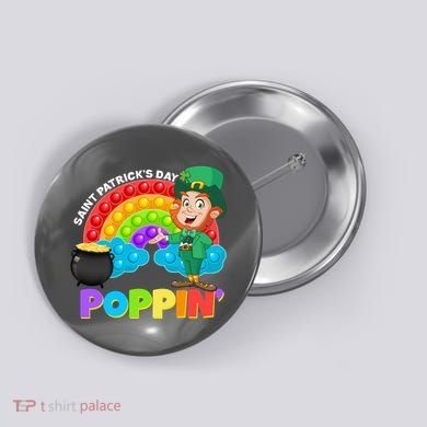 St Patrick's Day Push Pop Leprechaun Button