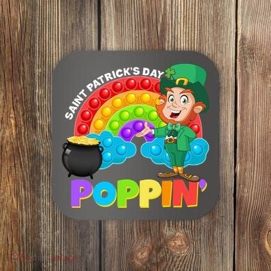 St Patrick's Day Push Pop Leprechaun Coaster