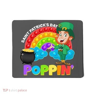 St Patrick's Day Push Pop Leprechaun Mousepad