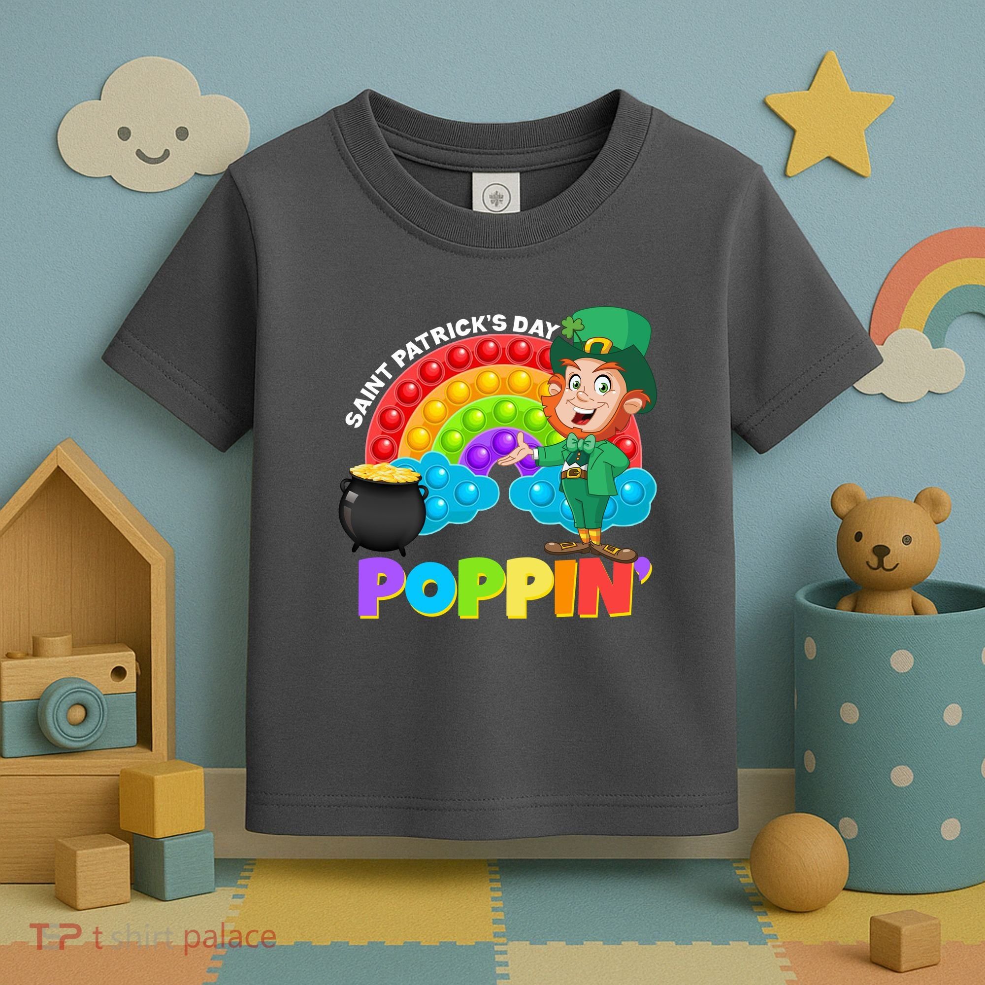 St Patrick's Day Push Pop Leprechaun Toddler T-Shirt