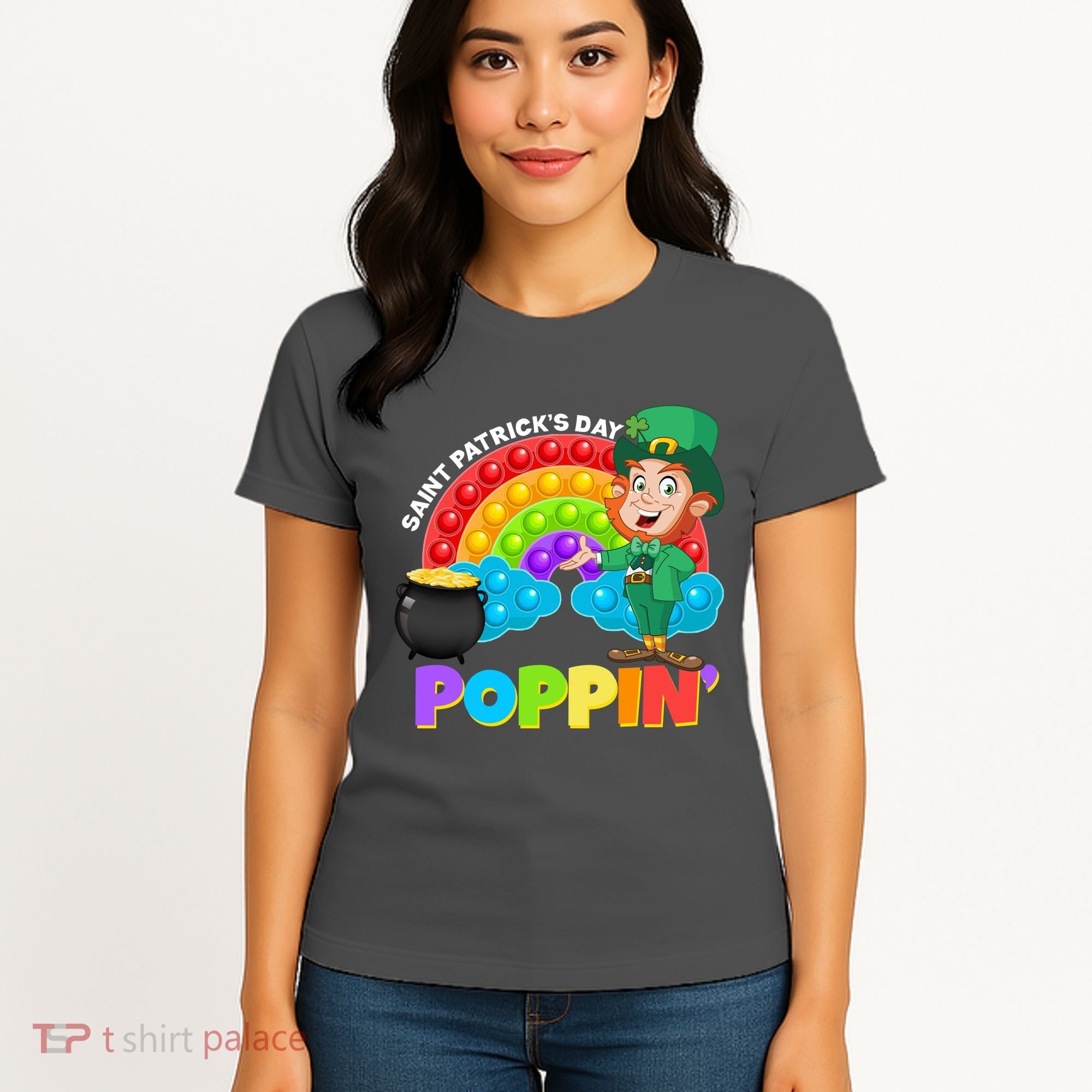 St Patrick's Day Push Pop Leprechaun Women's T-Shirt