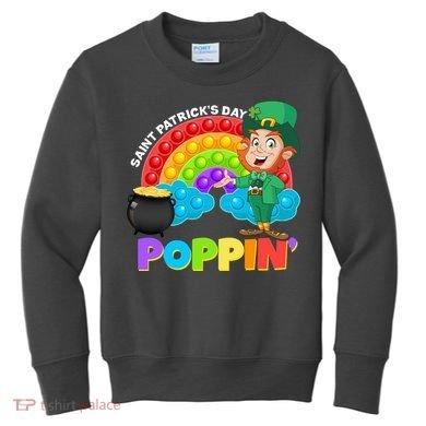 St Patrick's Day Push Pop Leprechaun Kids Sweatshirt