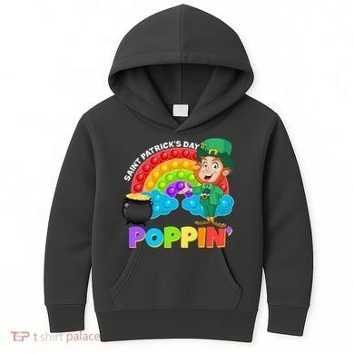 St Patrick's Day Push Pop Leprechaun Kids Hoodie