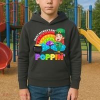 St Patrick's Day Push Pop Leprechaun Kids Hoodie thumb 2