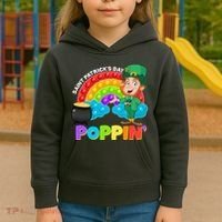 St Patrick's Day Push Pop Leprechaun Kids Hoodie thumb 3