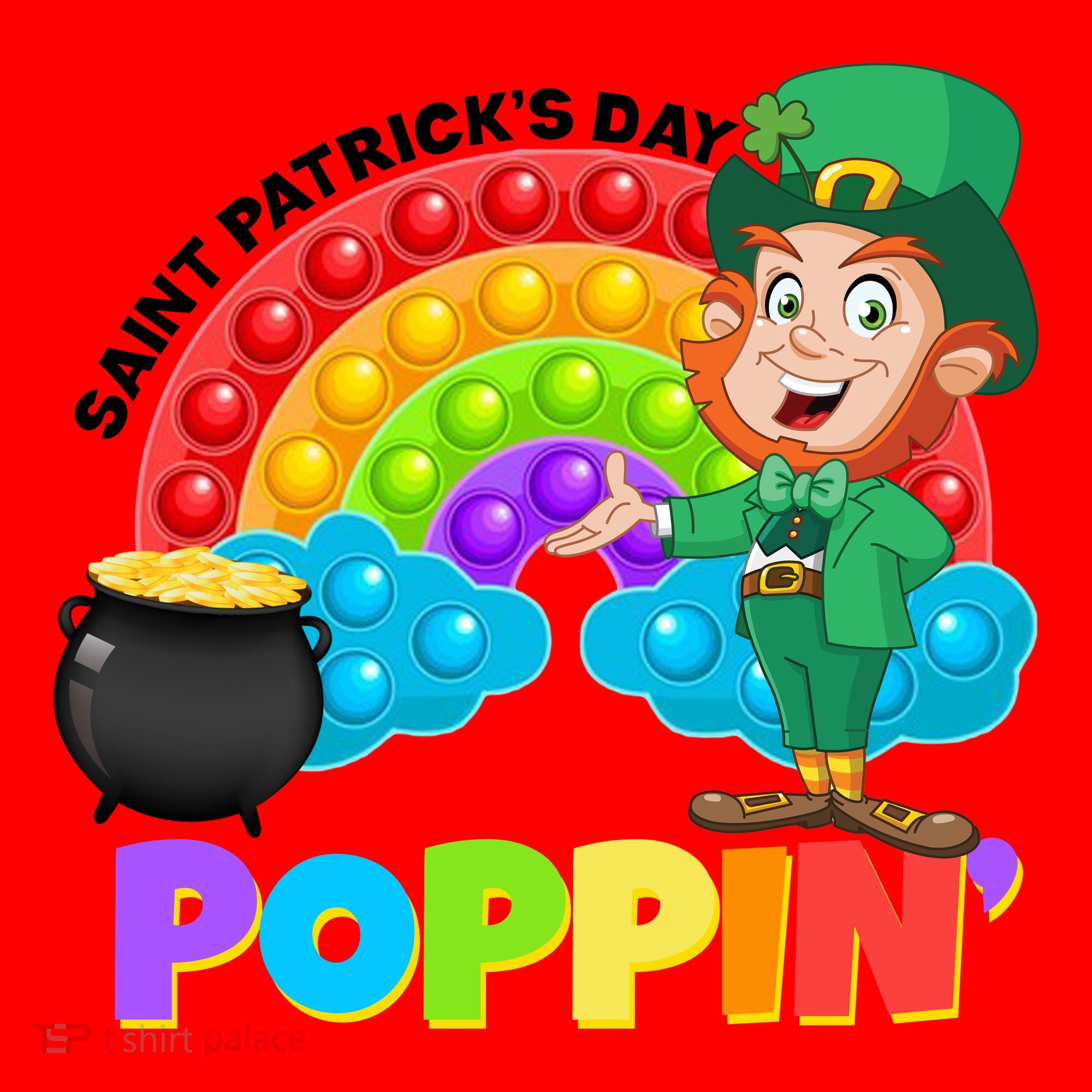 St Patrick's Day Push Pop Leprechaun Santa Hat