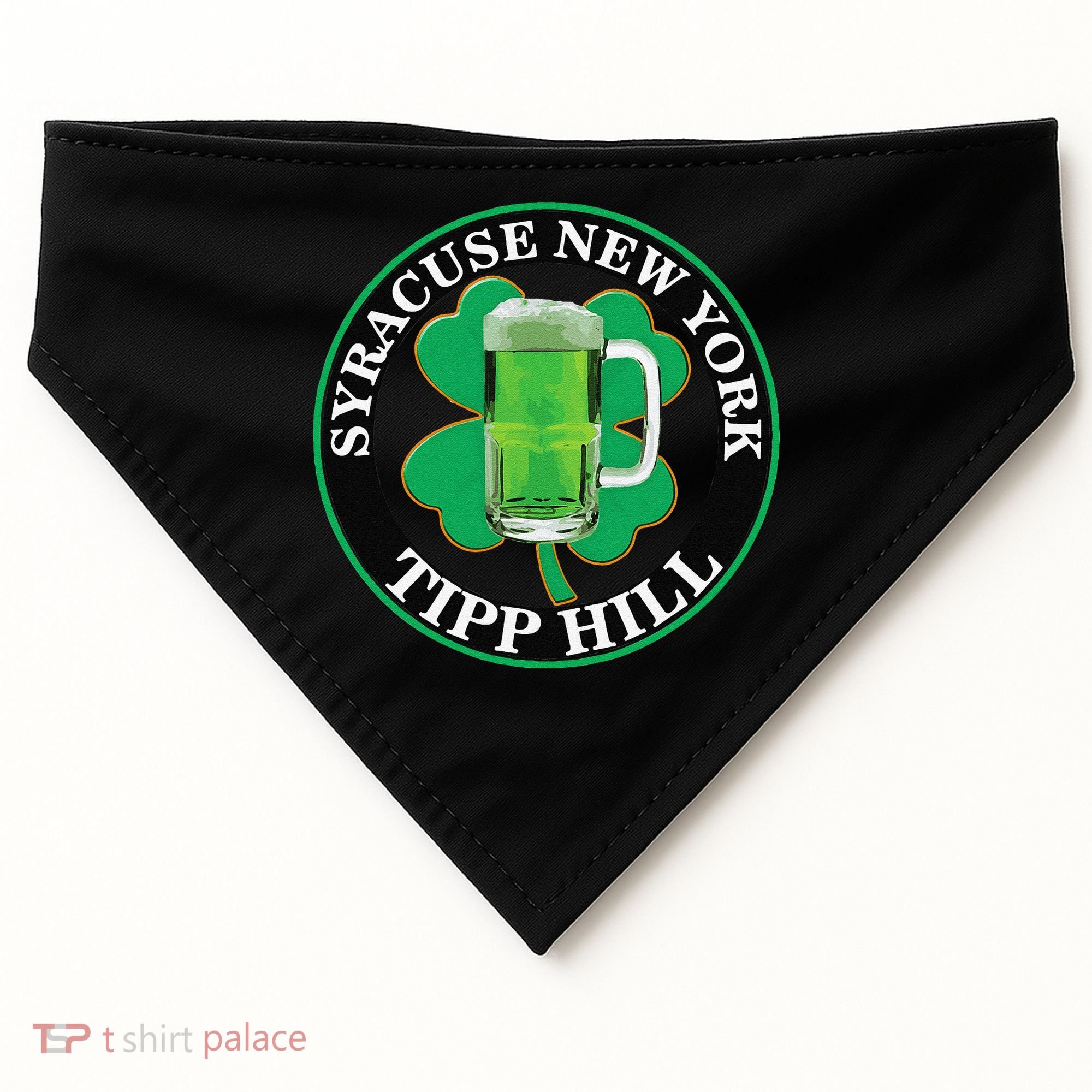 Saint Patrick's Day Syracuse Tipp Hill USA-Made Doggie Bandana