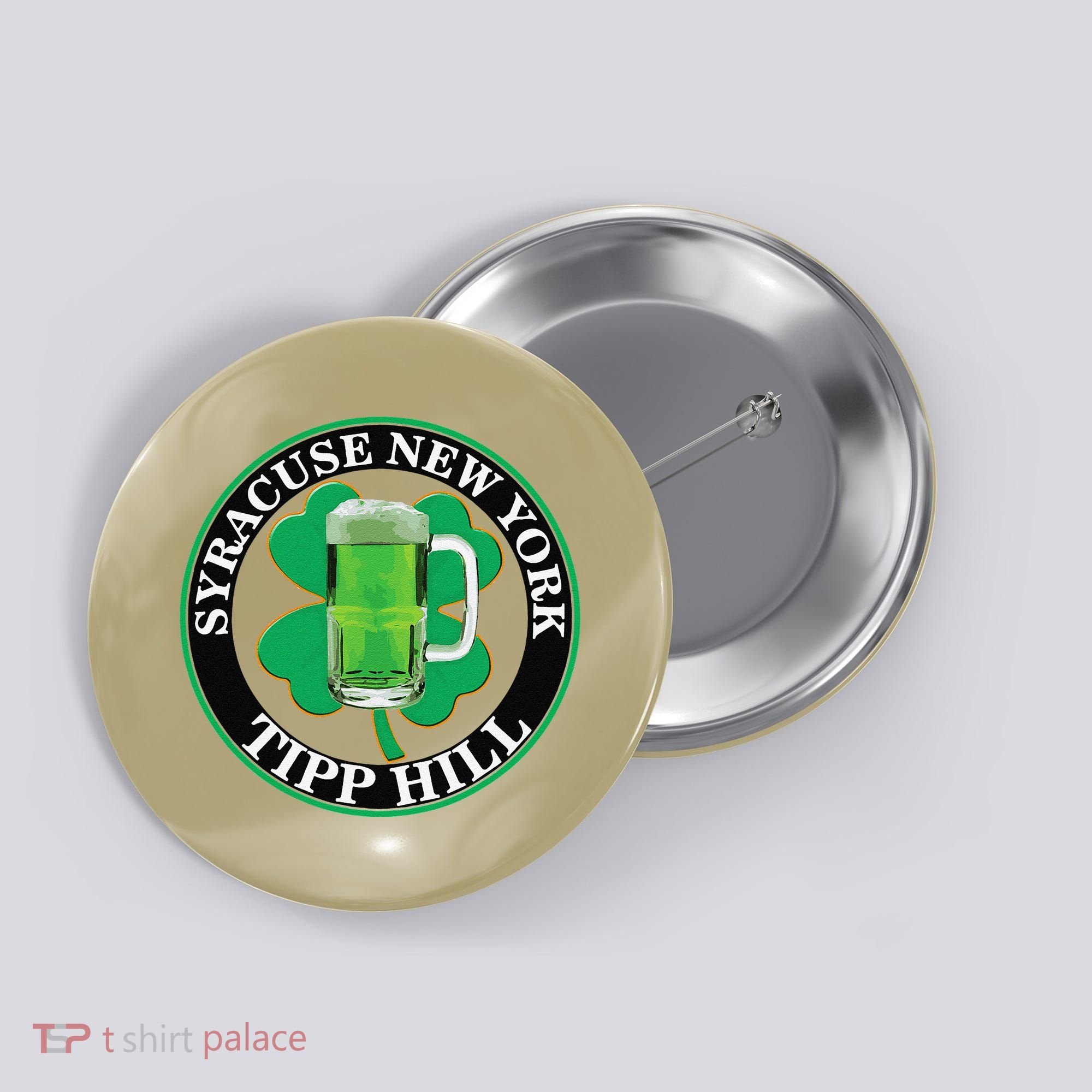 Saint Patrick's Day Syracuse Tipp Hill Button