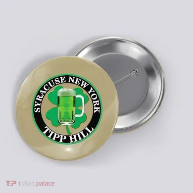Saint Patrick's Day Syracuse Tipp Hill Button