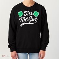 St Patricks Day Tits Mcgee Shamrock Four Leaf Clover Women's Sweatshirt thumb 0