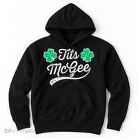St Patricks Day Tits Mcgee Shamrock Four Leaf Clover Hoodie thumb 0