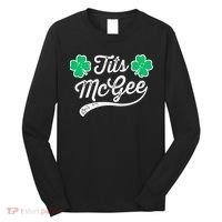 St Patricks Day Tits Mcgee Shamrock Four Leaf Clover Long Sleeve Shirt thumb 0