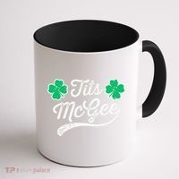St Patricks Day Tits Mcgee Shamrock Four Leaf Clover Coffee Mug thumb 1