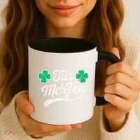 St Patricks Day Tits Mcgee Shamrock Four Leaf Clover Coffee Mug thumb 3