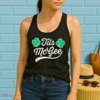 St Patricks Day Tits Mcgee Shamrock Four Leaf Clover Women's Tank Top thumb 2