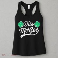 St Patricks Day Tits Mcgee Shamrock Four Leaf Clover Women's Tank Top thumb 3