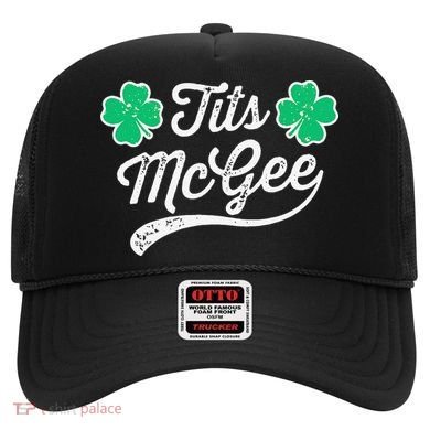 St Patricks Day Tits Mcgee Shamrock Four Leaf Clover Hat