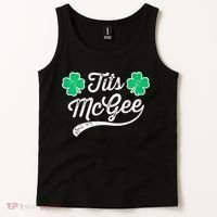 St Patricks Day Tits Mcgee Shamrock Four Leaf Clover Tank Top thumb 2