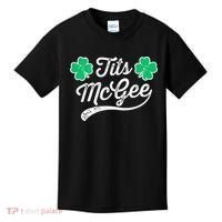 St Patricks Day Tits Mcgee Shamrock Four Leaf Clover Kids T-Shirt thumb 0