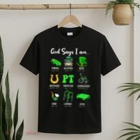 St Patrick Day God Says I Am Pt Christian Physical Therapy T-Shirt thumb 2