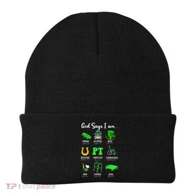 St Patrick Day God Says I Am Pt Christian Physical Therapy Beanie