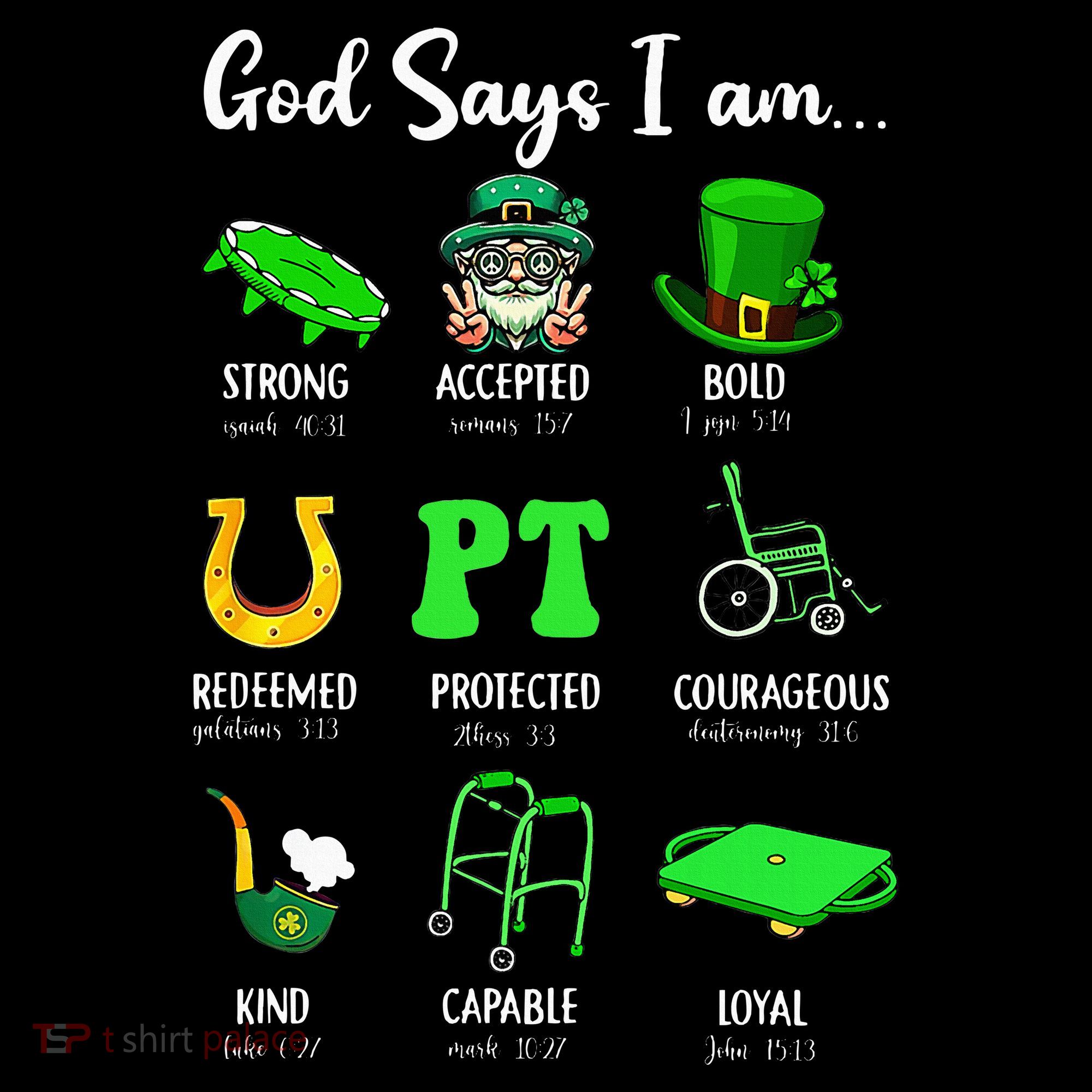 St Patrick Day God Says I Am Pt Christian Physical Therapy Coaster
