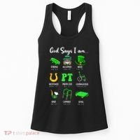 St Patrick Day God Says I Am Pt Christian Physical Therapy Women's Tank Top thumb 0