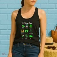 St Patrick Day God Says I Am Pt Christian Physical Therapy Women's Tank Top thumb 2
