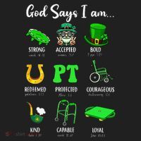 St Patrick Day God Says I Am Pt Christian Physical Therapy Hat thumb 2