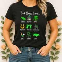 St Patrick Day God Says I Am Pt Christian Physical Therapy Women's T-Shirt thumb 2