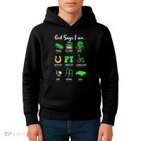 St Patrick Day God Says I Am Pt Christian Physical Therapy Kids Hoodie thumb 4