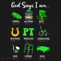 St Patrick Day God Says I Am Pt Christian Physical Therapy Tote Bag thumb 4