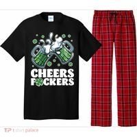 St Patricks Day Cheers Fckers Shamrock Clover Green Beer Pajama Set thumb 0