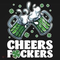 St Patricks Day Cheers Fckers Shamrock Clover Green Beer Ornament thumb 1