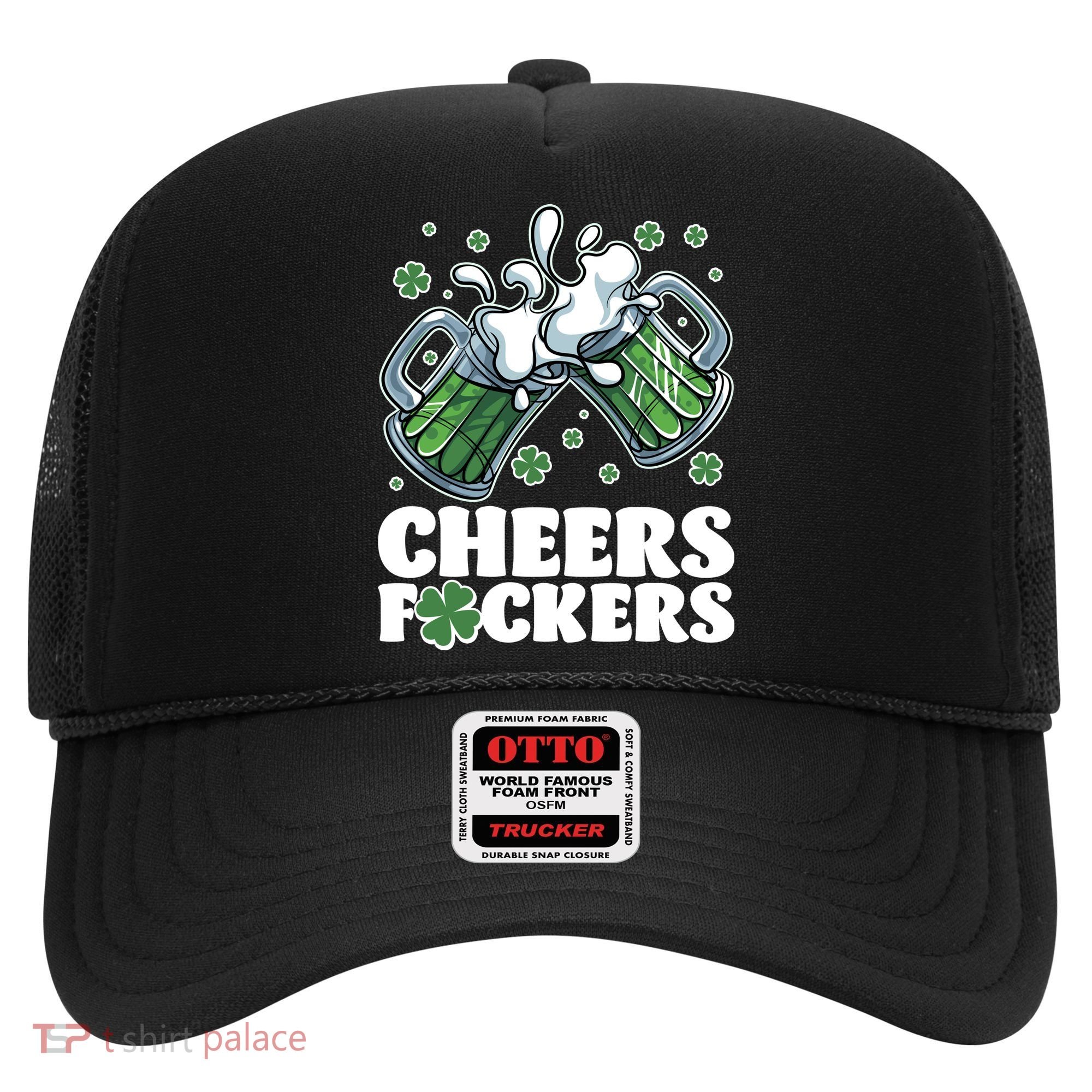 St Patricks Day Cheers Fckers Shamrock Clover Green Beer Hat