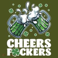 St Patricks Day Cheers Fckers Shamrock Clover Green Beer T-Shirt thumb 7