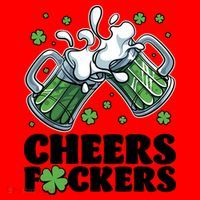 St Patricks Day Cheers Fckers Shamrock Clover Green Beer Santa Hat thumb 1