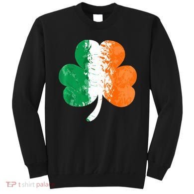 Saint Patrick's Day Irish Flag GrungeStyle Shamrock Sweatshirt