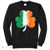 Saint Patrick's Day Irish Flag GrungeStyle Shamrock Sweatshirt thumb 0