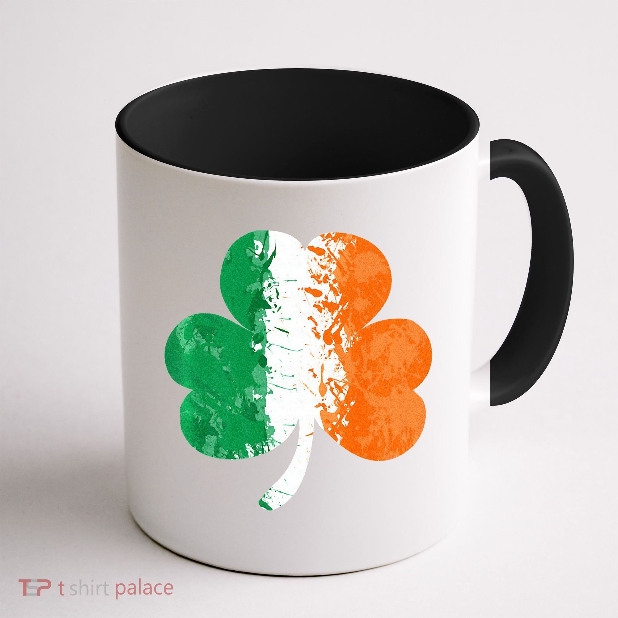 Saint Patrick's Day Irish Flag GrungeStyle Shamrock Coffee Mug